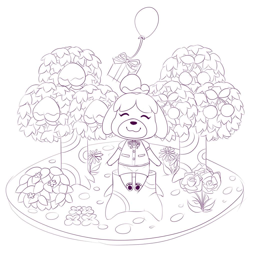Animal Crossing Coloring Pages Isabelle / Kids N Fun Com 34 Coloring