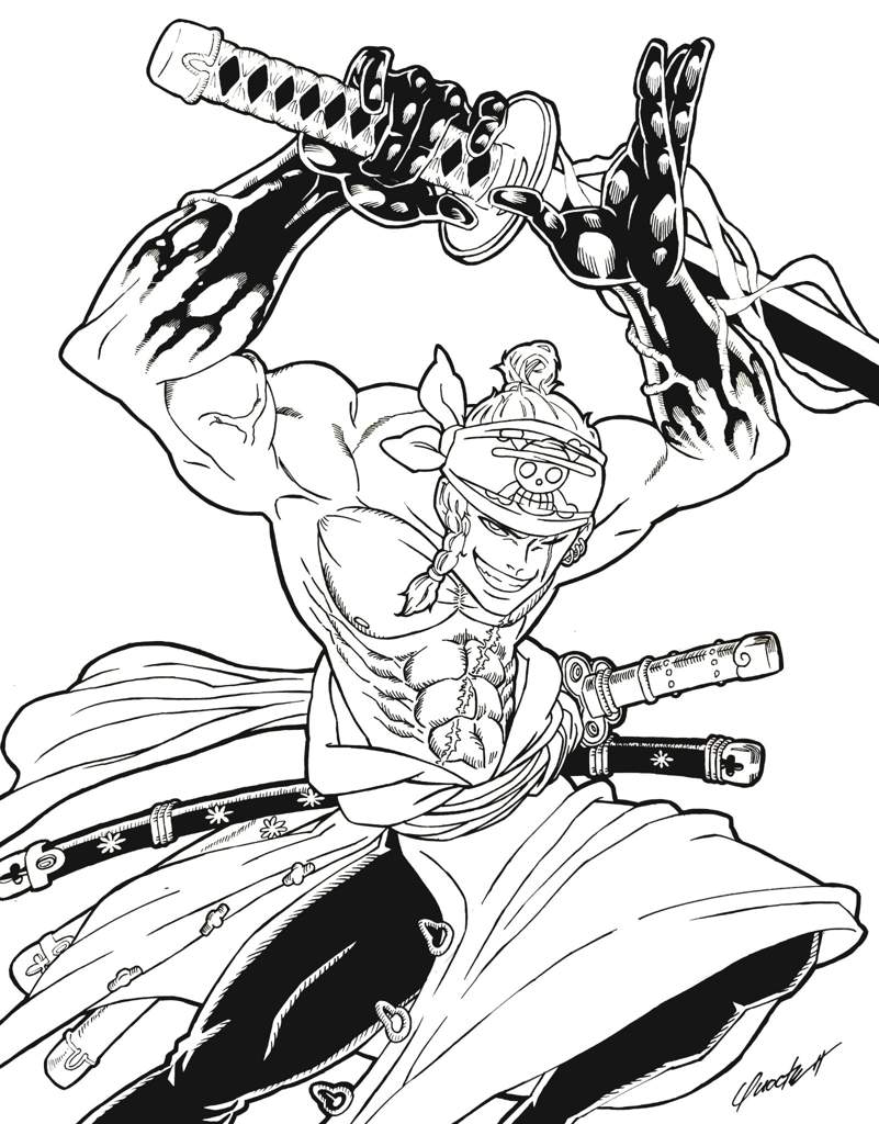 Roronoa Zoro Coloring Pages