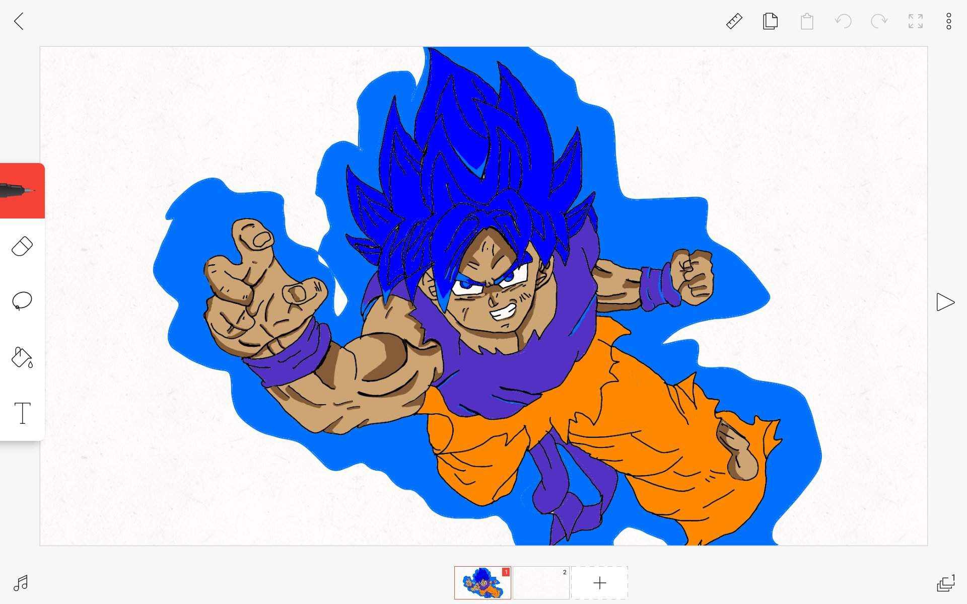 Goku genga ssj god ssj perfect | •Arte Amino• Amino