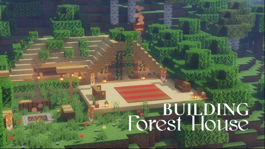 CONSTRUYENDO UNA CASA EN EL BOSQUE | Minecraft Amino • Crafters Amino