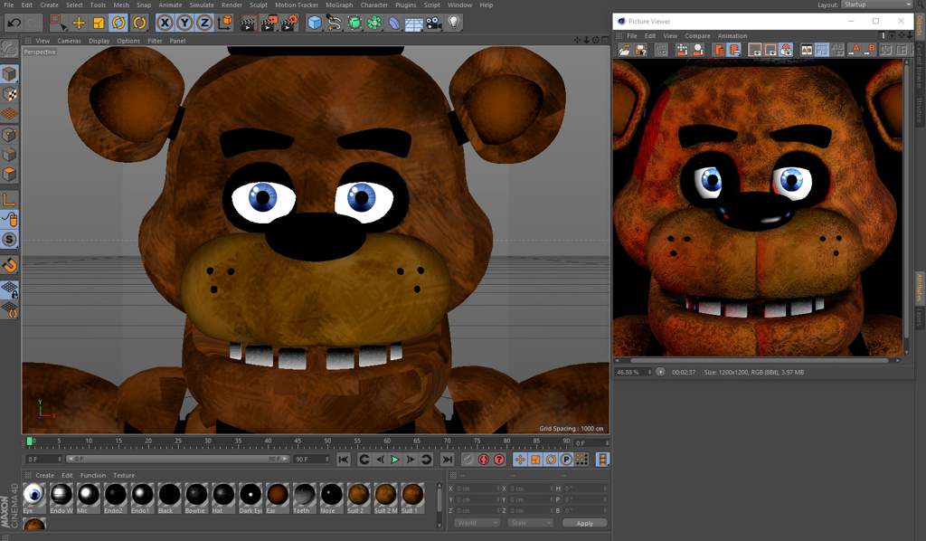 FNAF 1 Icon REMAKE v2.0- Cinema 4D Render | Five Nights At Freddy's Amino