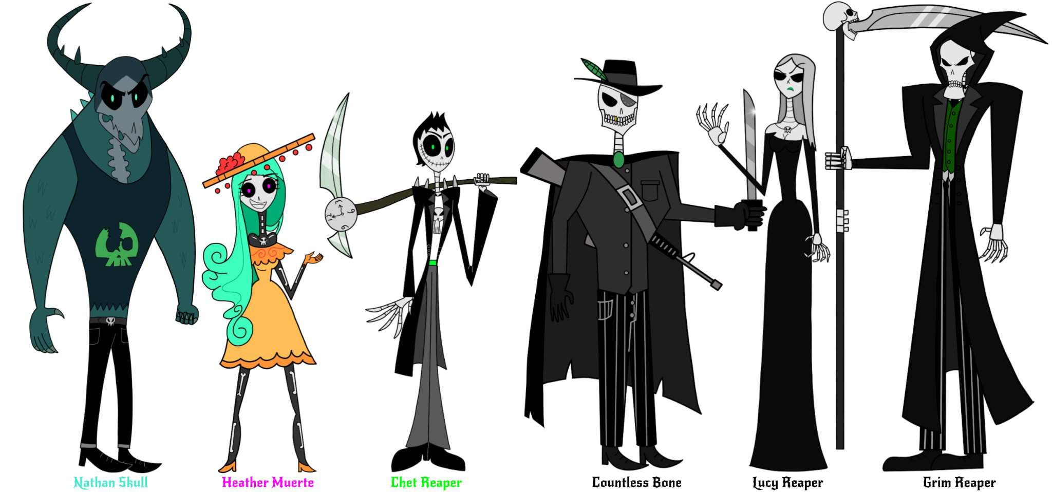 My Six Main Skeleton Characters for Hazbin Hotel | Hazbin Hotel ...