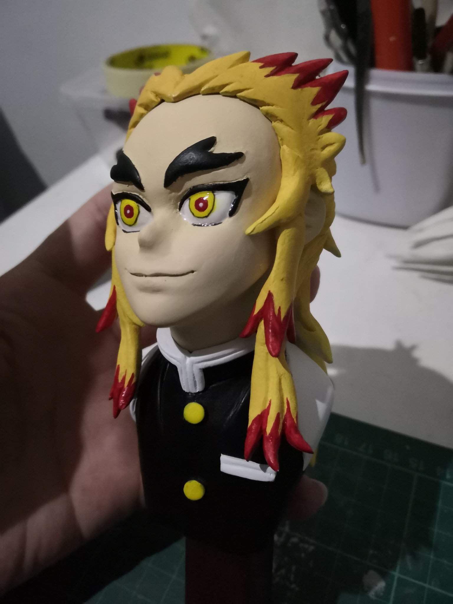 Demon Slayer - Kyojuro Rengoku Air Dry Clay Sculpt | Wiki | Anime Amino