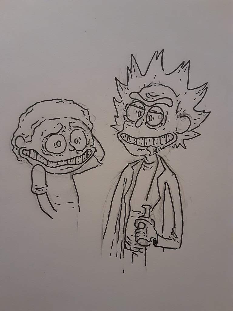 Rick and Morty doodle | Cartoon Amino