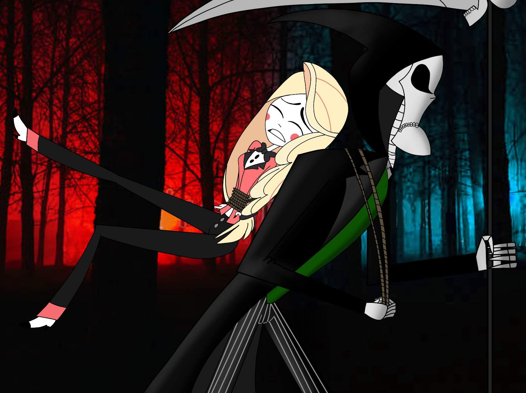 Grim Reaper kidnapped Charlotte Magnie! | Hazbin Hotel (official) Amino