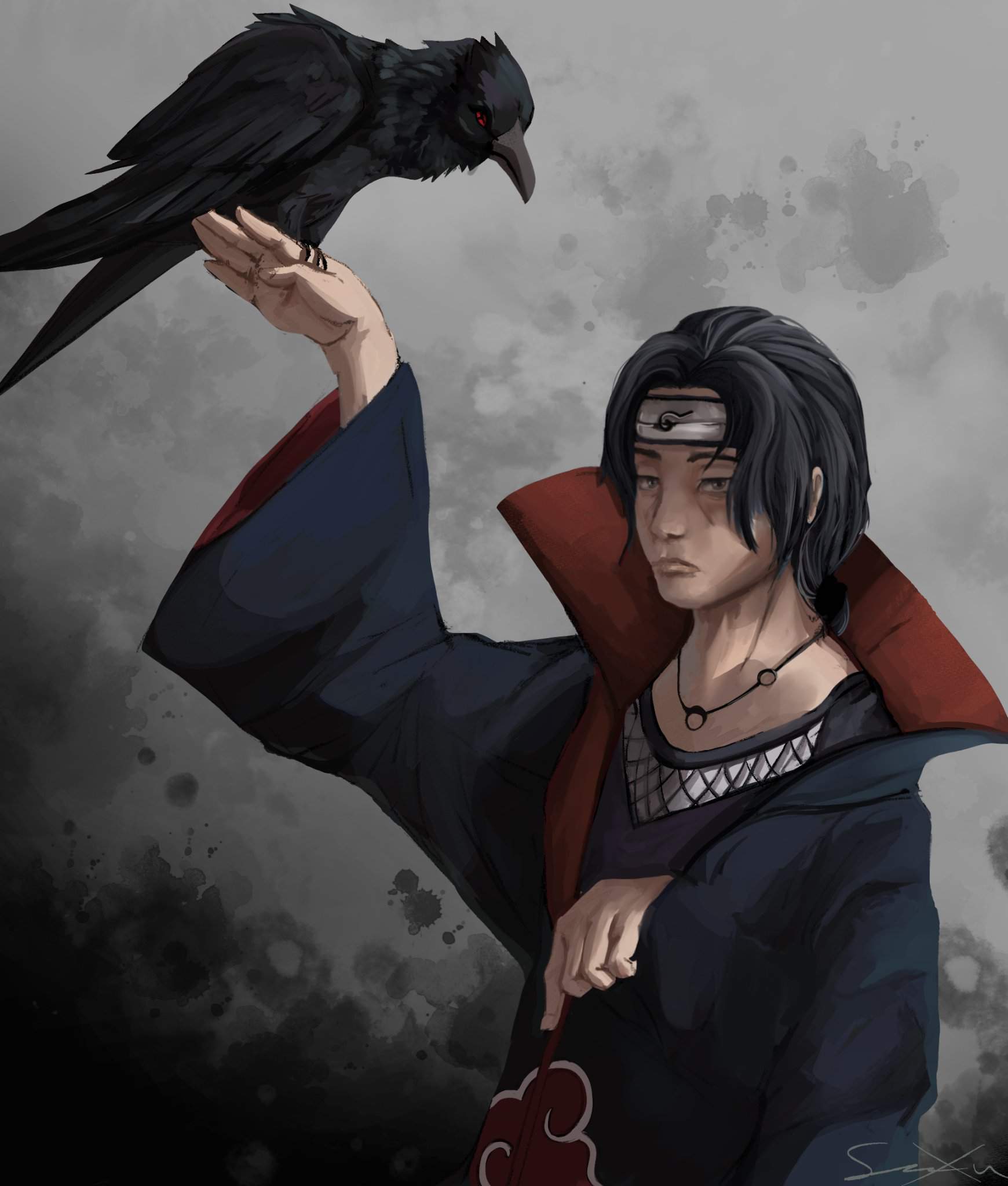 Itachi digital painting | Naruto Amino