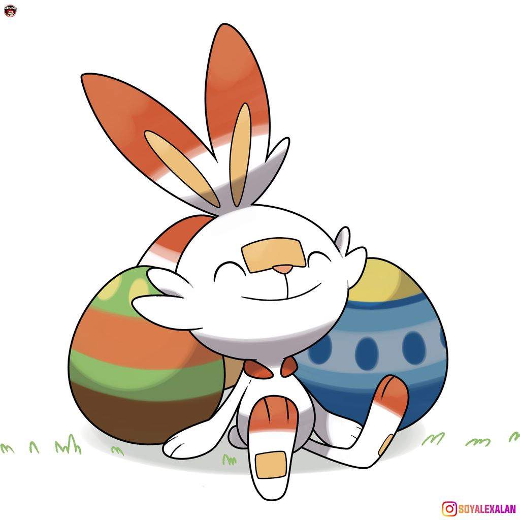 Happy Easter from Scorbunny! Pokémon Amino