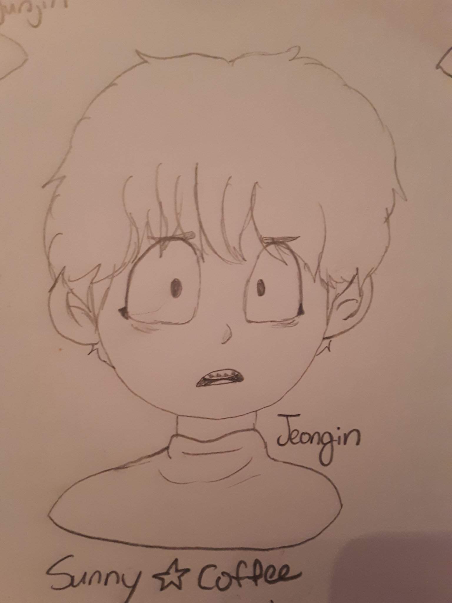 Scared Jeongin drawing 🤷‍♀️ | Stray Kids ️ Amino