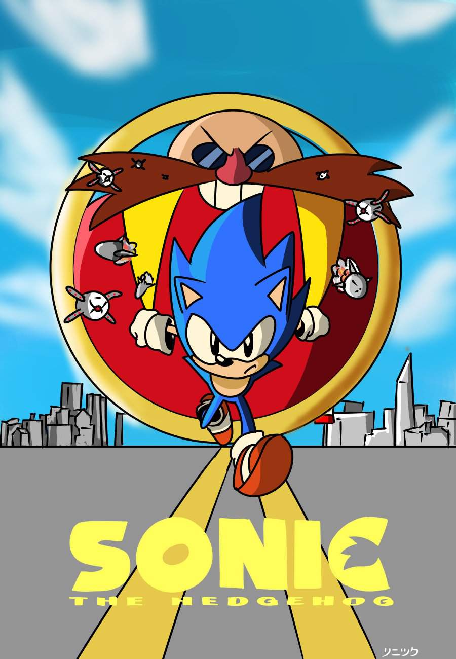 Sonic Movie Poster. OVA style | Sonic the Hedgehog Español Amino