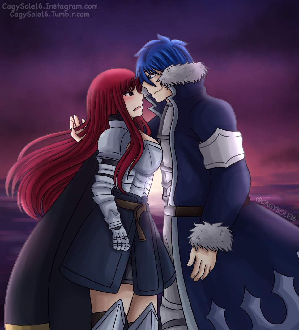 Your Scarlet Hair...{Jerza Fanart} | Fairy Tail Amino