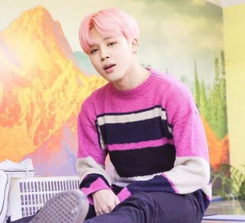 jimin pink sweater