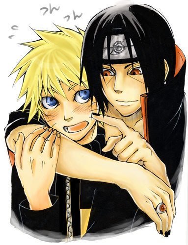 This is naruto x itachi and um I kind oh who would you ship naruto with ...