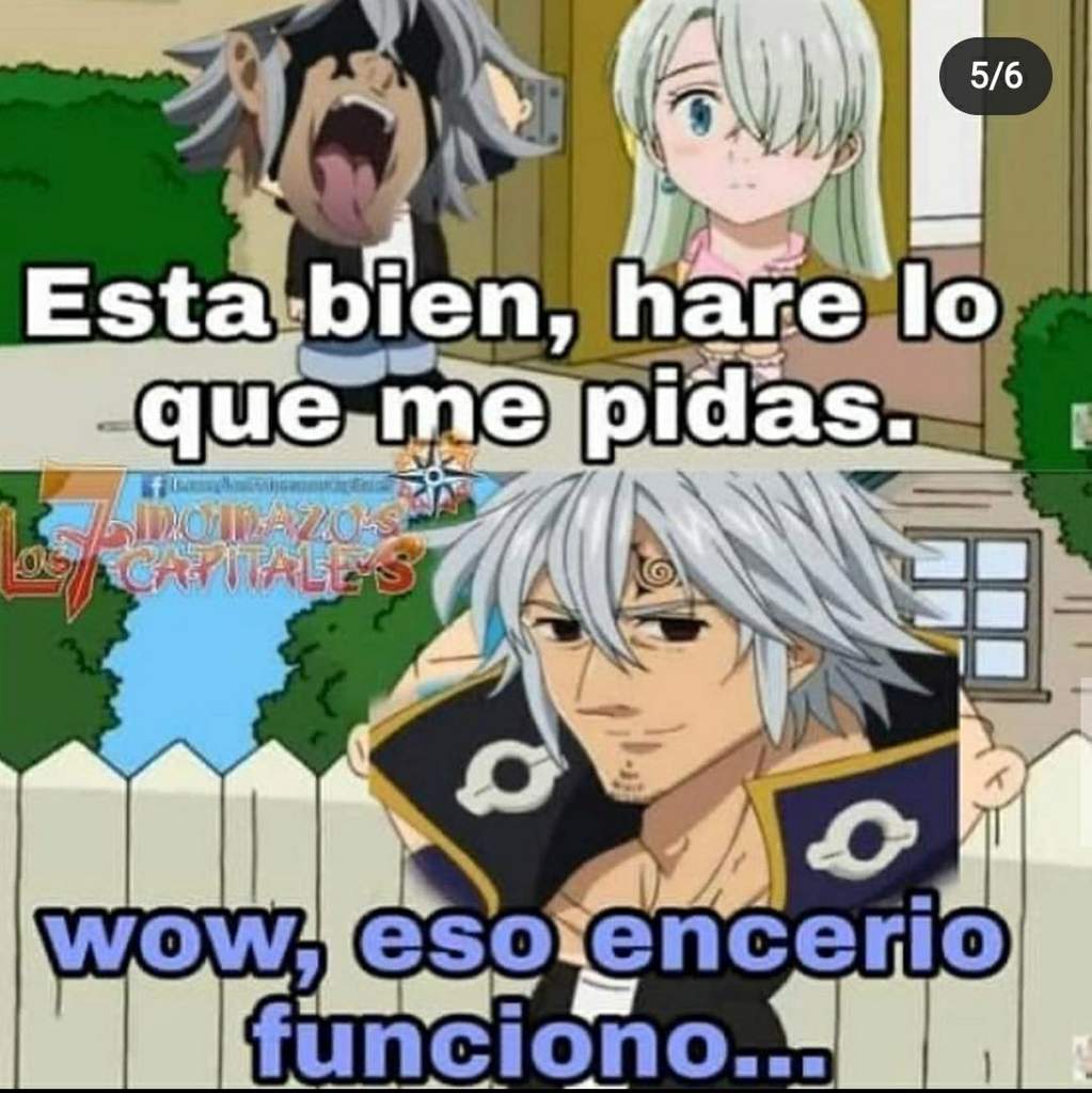 MEMES DE NANATSU NO TAIZAI hola les dejo unos memes que y había subido pero se la han borrado