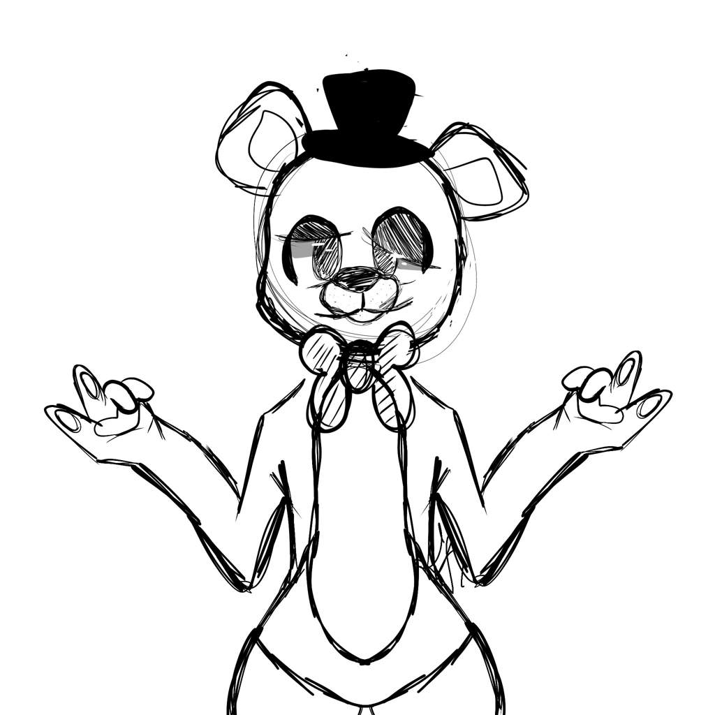 Freddy Fazbear Whole Body Page Coloring Pages