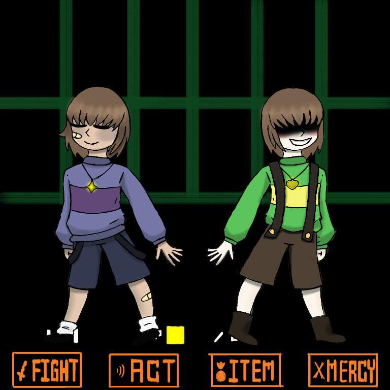 Frisk and chara arts- | Undertale AUs Amino