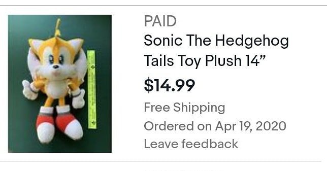 sonic adventure tails plush