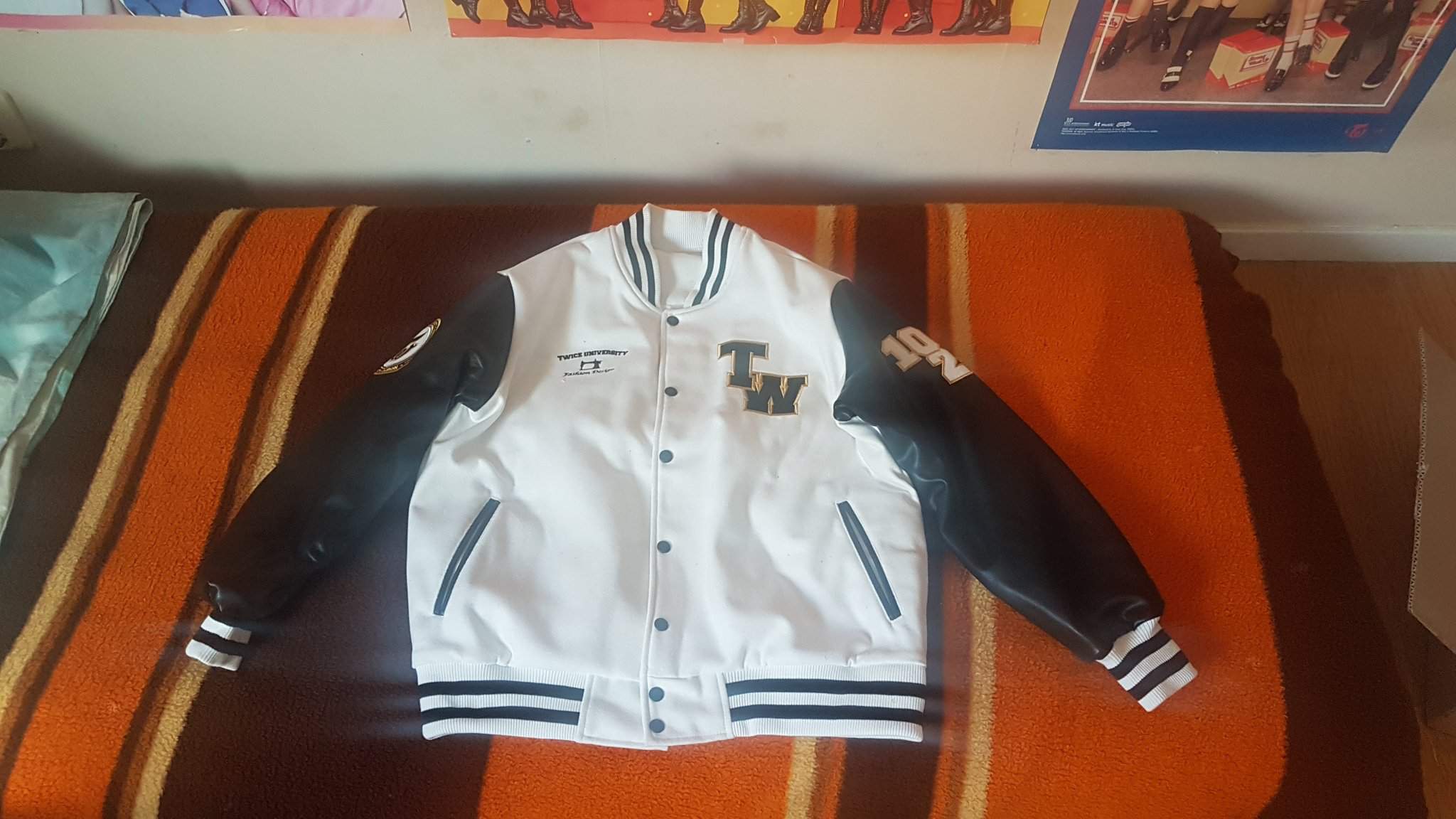 Finally I receive my TWICE Official University Varsity Jacket (n_n ...