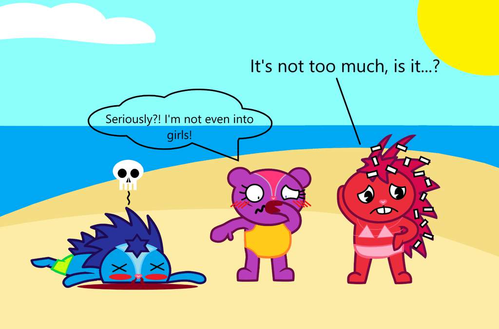 Flakys New Beach Costume Happy Tree Friends Amino