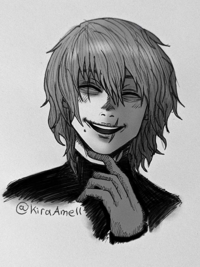 Shigaraki smiles - Fanart | My Hero Academia Amino