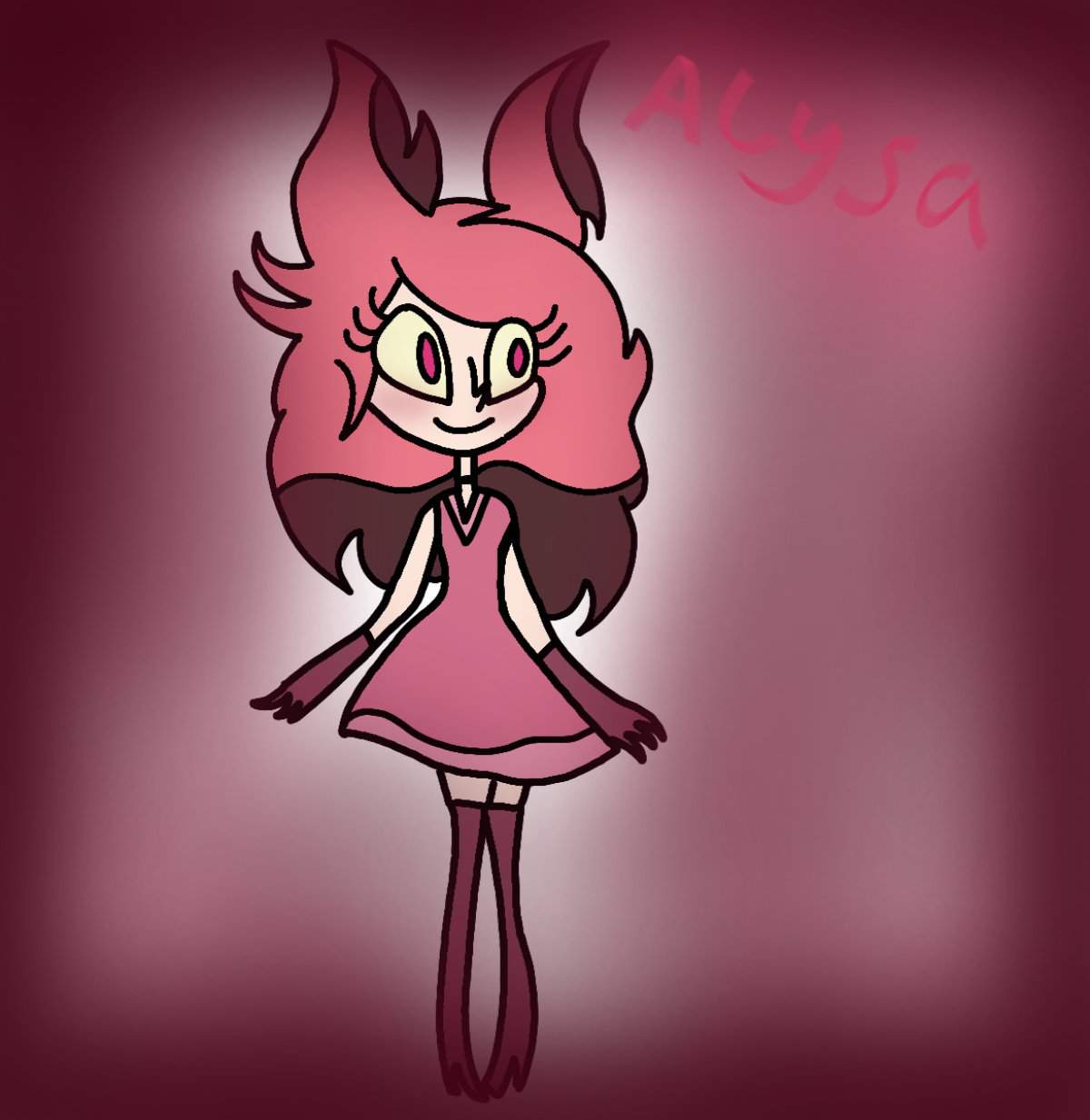 the fan child of Alastor and Angel Dust their name is Alysa💕 💞 | Hazbin ...