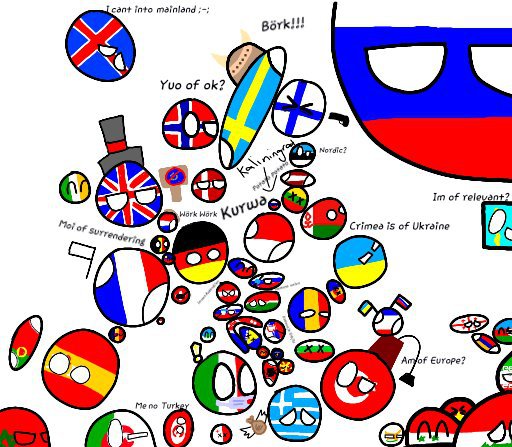 Europe Map | Countryball Mapping Amino Amino