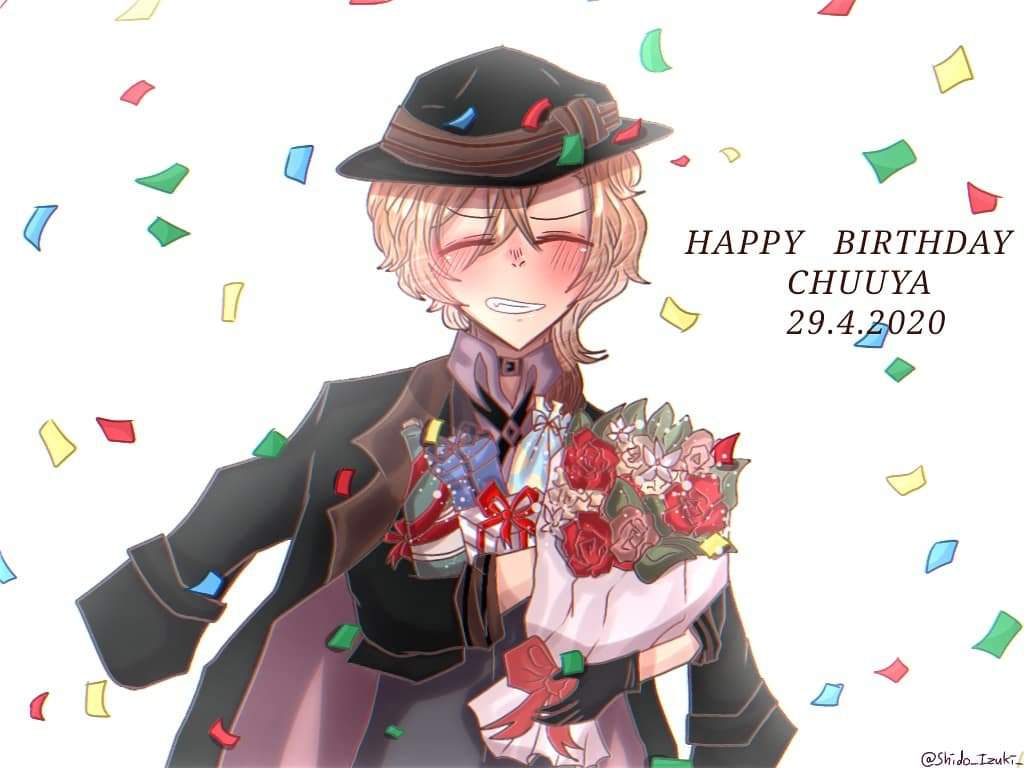 🎉🎉🎉HAPPY BIRTHDAY CHUUYA U,,,W,,U🎉🎉🎉 | Bungou Stray Dogs Amino