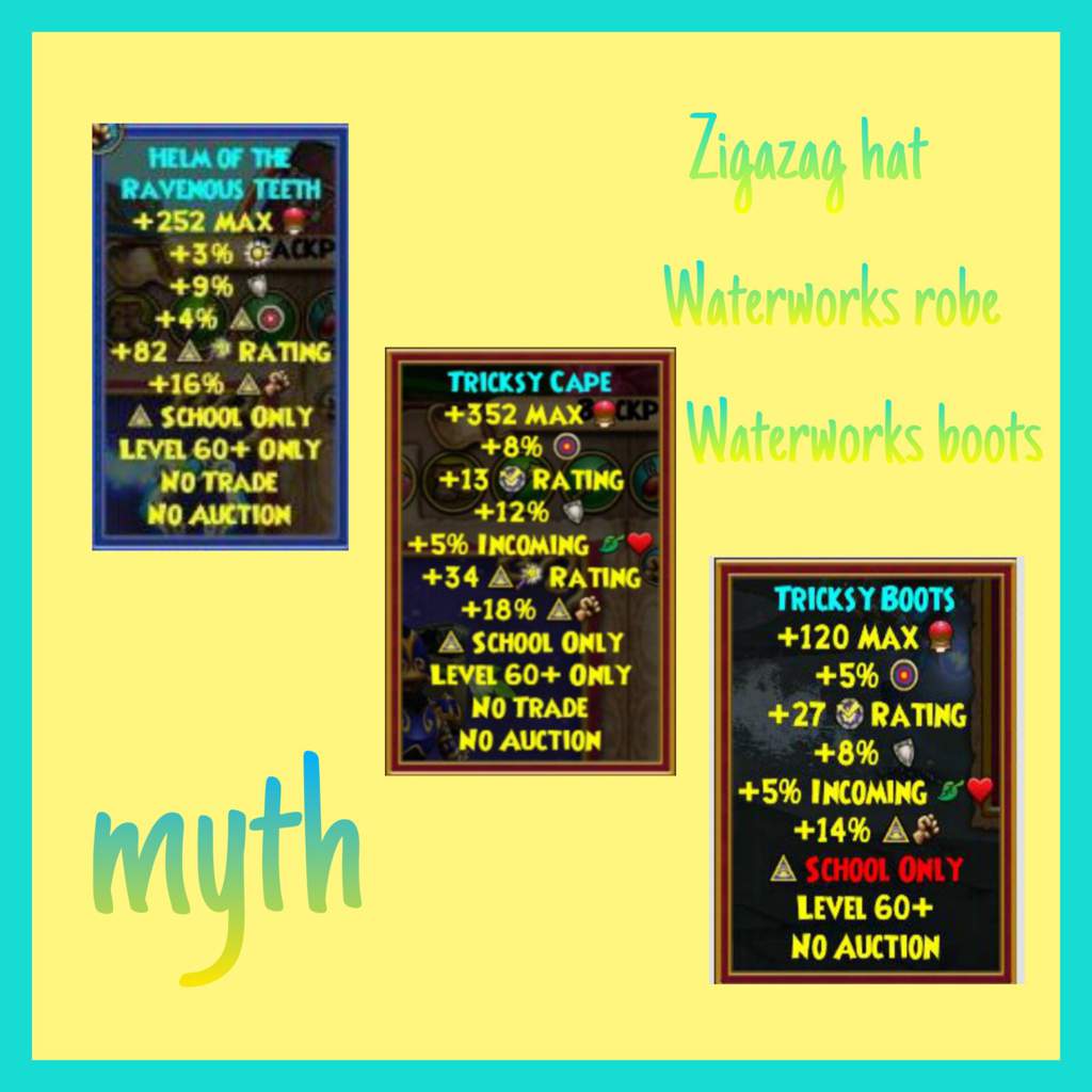 💛 Waterworks vs Zigazag Gear guide💙 Wizard101 Amino