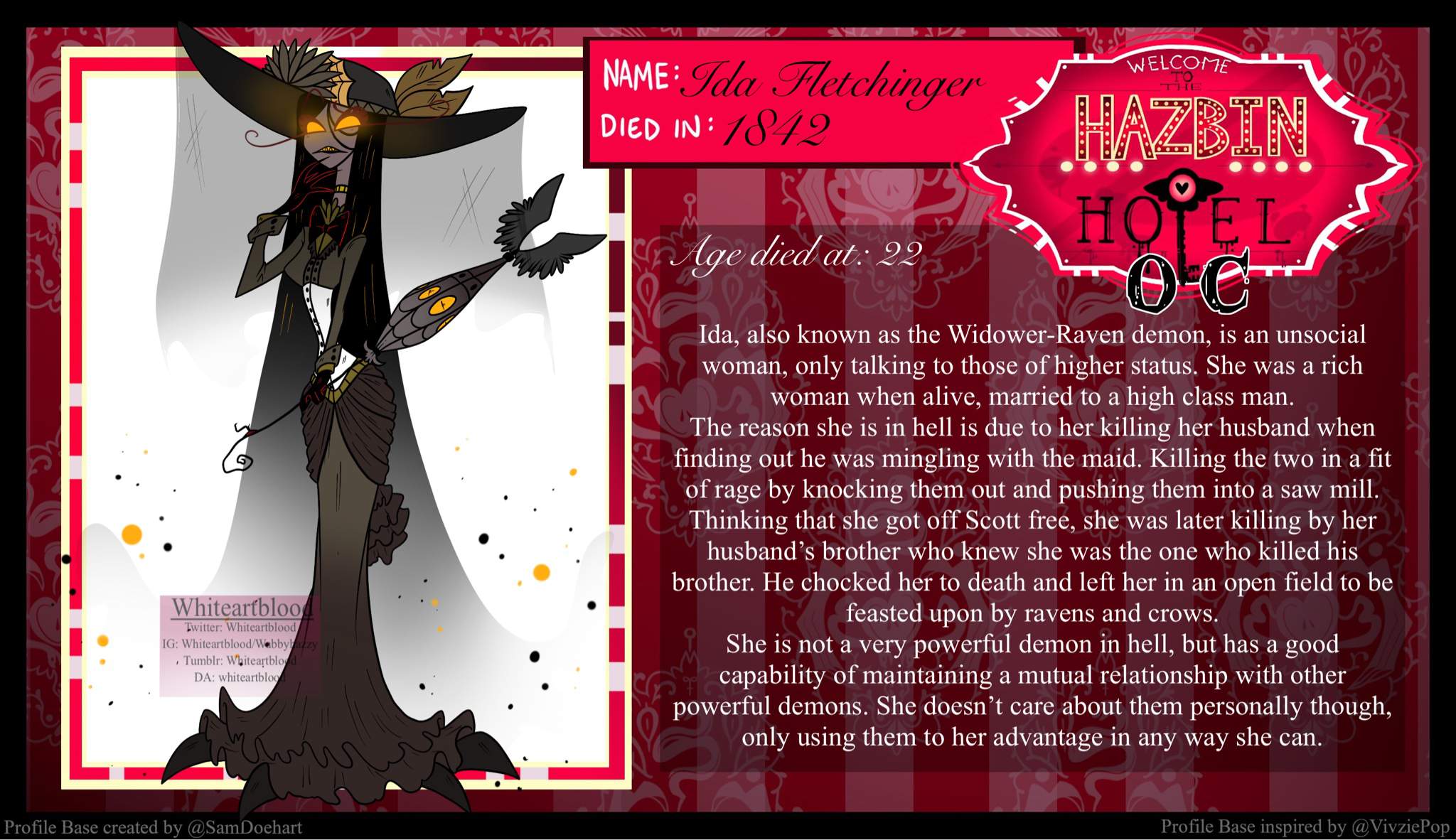 Ida the widowing-raven demon (hazbin oc) | Hazbin Hotel (official) Amino