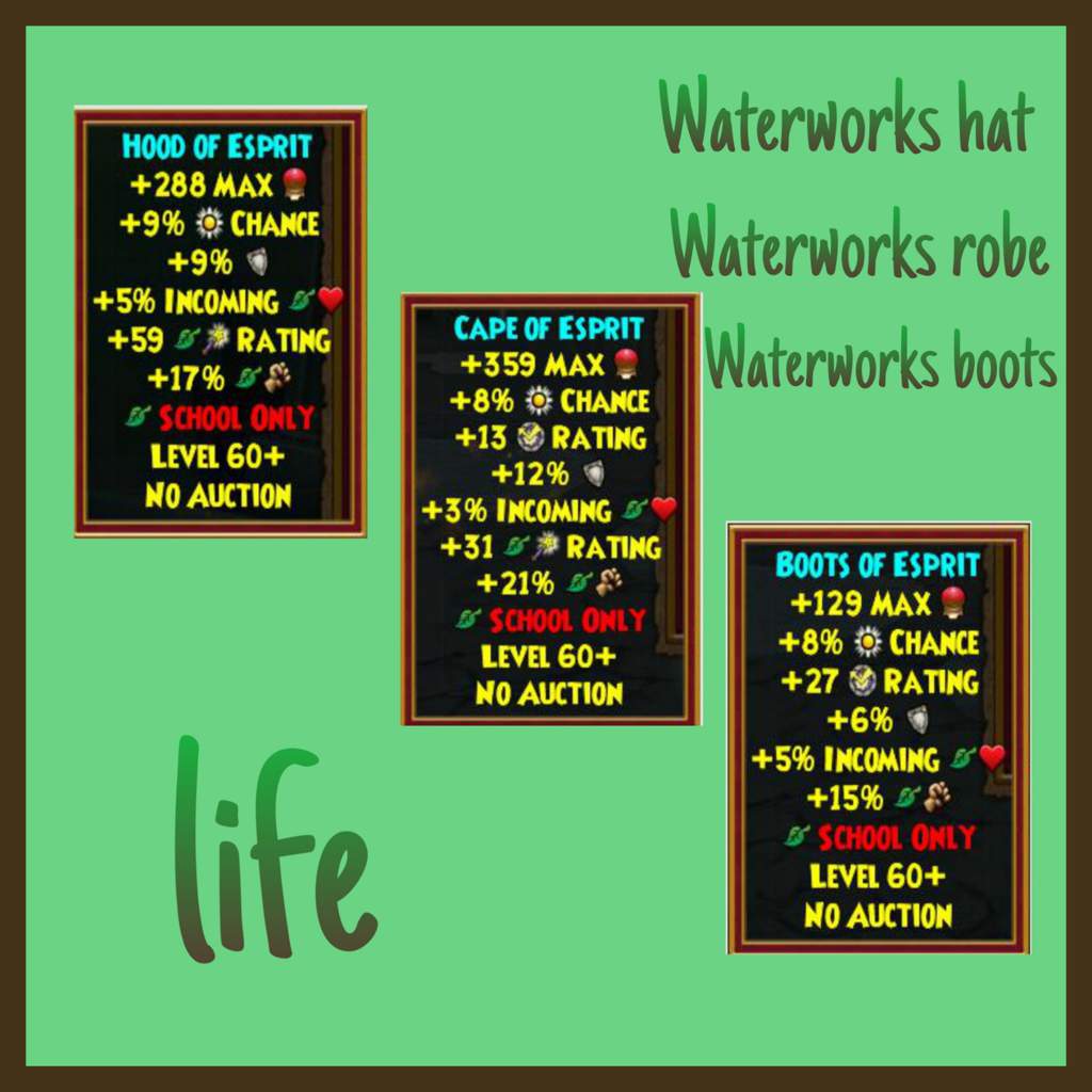 💛 Waterworks vs Zigazag Gear guide💙 Wizard101 Amino