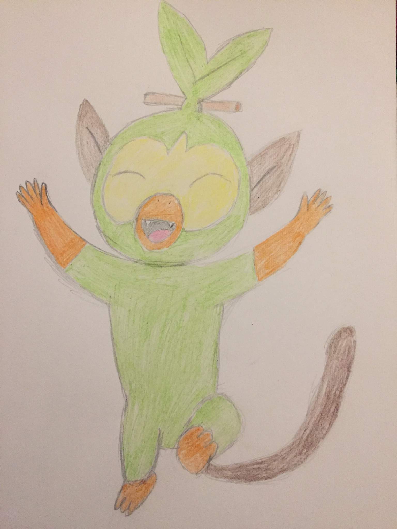 Grookey Drawing | Pokémon Amino