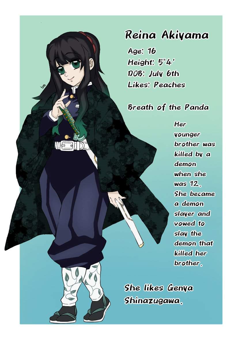 Reina Akiyama, Breath of the Panda | Demon Slayer: Kimetsu No Yaiba Amino