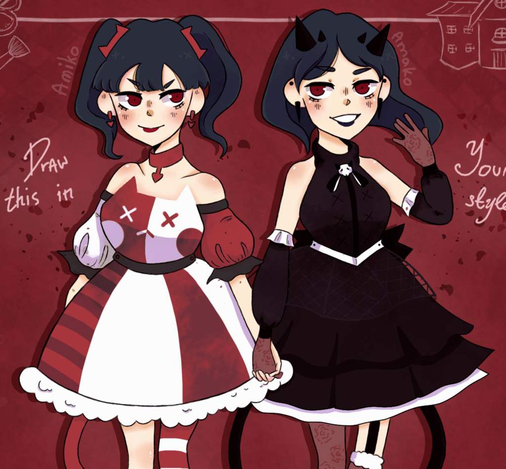 ️Amiko and Amako🖤 | Arts And OCs Amino