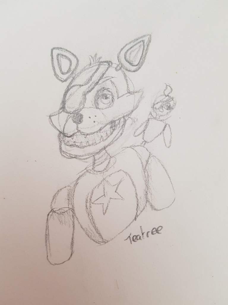 fnaf 6 rockstar foxy head sketch fnaf 6 rockstar foxy head sketch