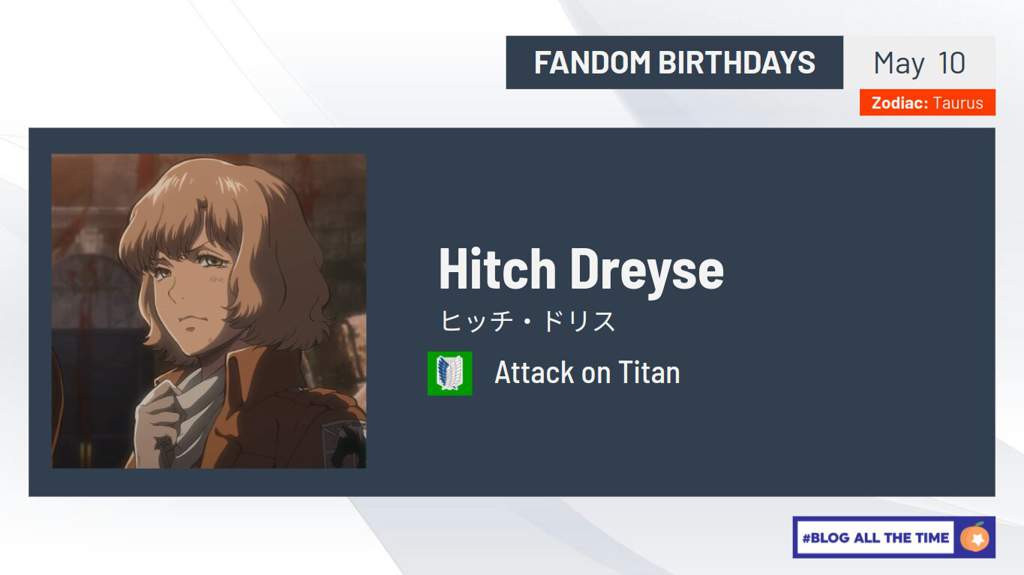 Happy Birthday Hitch Dreyse Attack On Titan Amino