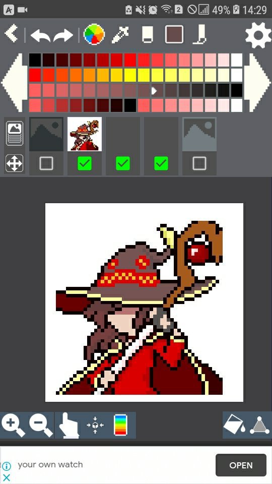 Megumin pixel art | Kono Subarashii Amino