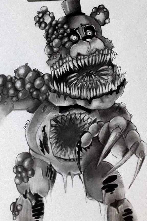 How To Draw Twisted Freddy Fnaf Youtube Reverasite