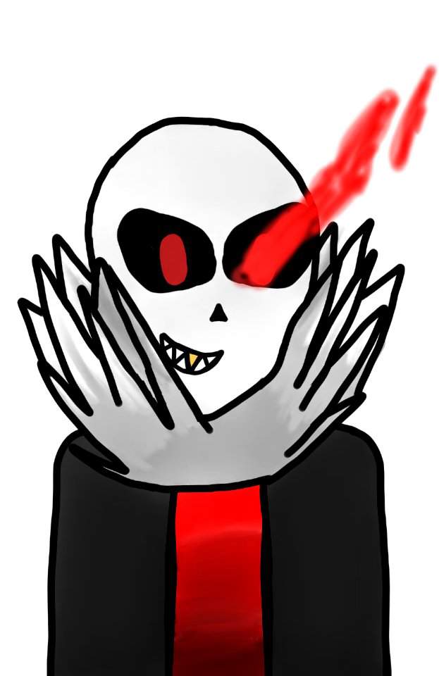 i drew underfell sans but i forgot to show how i drew him | Undertale Amino