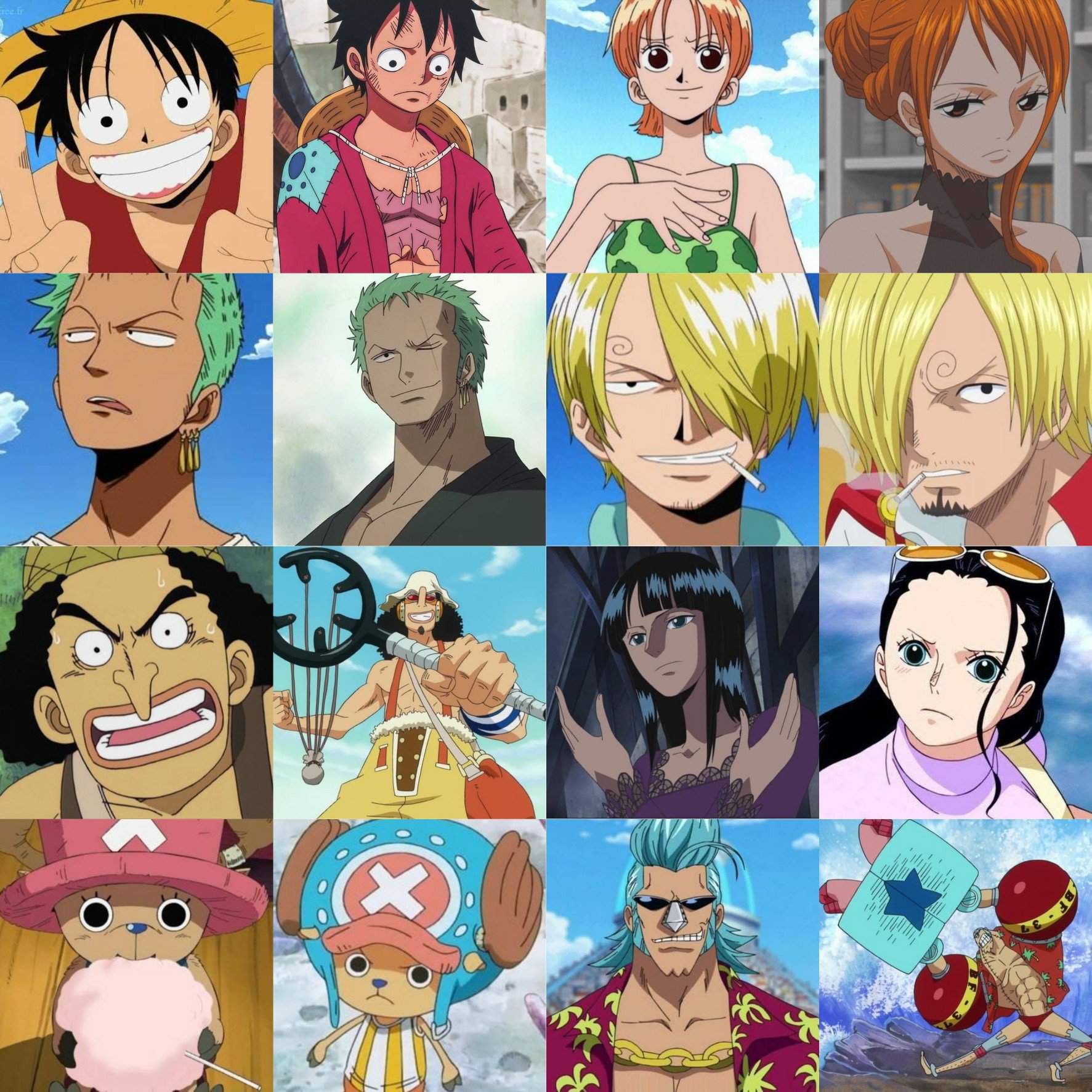 Evolución de los Mugiwaras en el Anime. | •One Piece• Amino