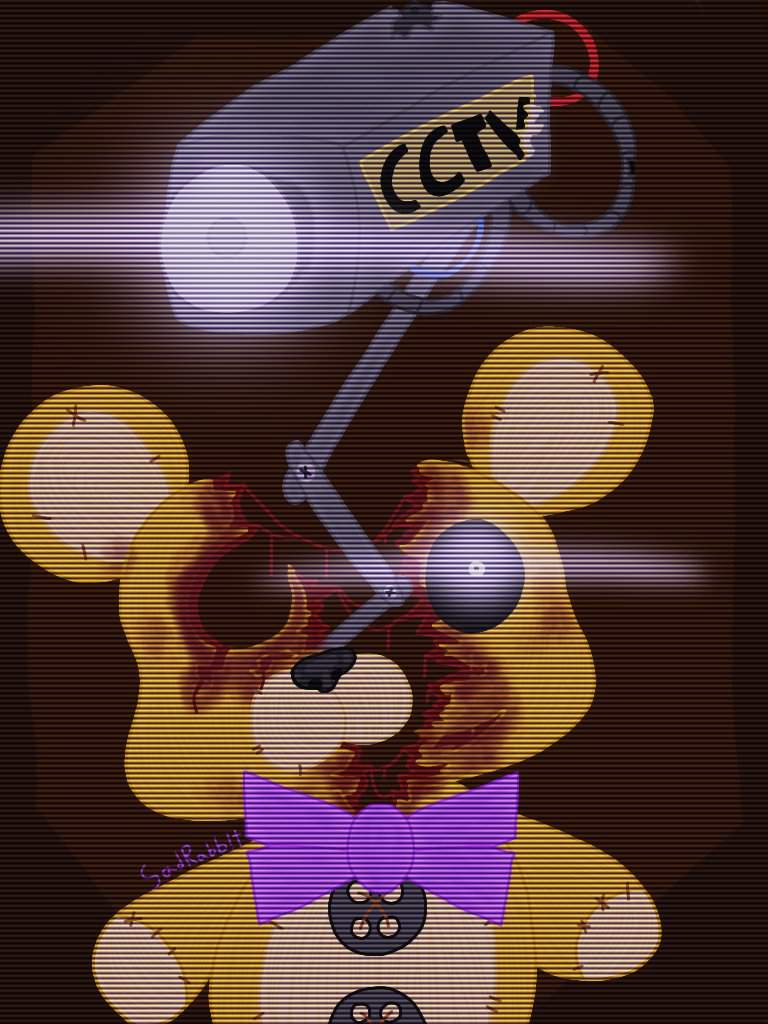 ~Security Camera~ Fredbear Plush Art (Gore Warning) | Five Nights At ...