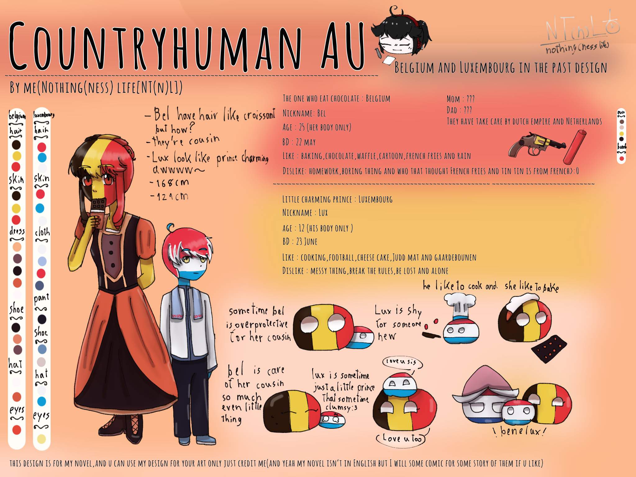 Countryhumans au design #3 Belgium and Luxembourg in the past ...