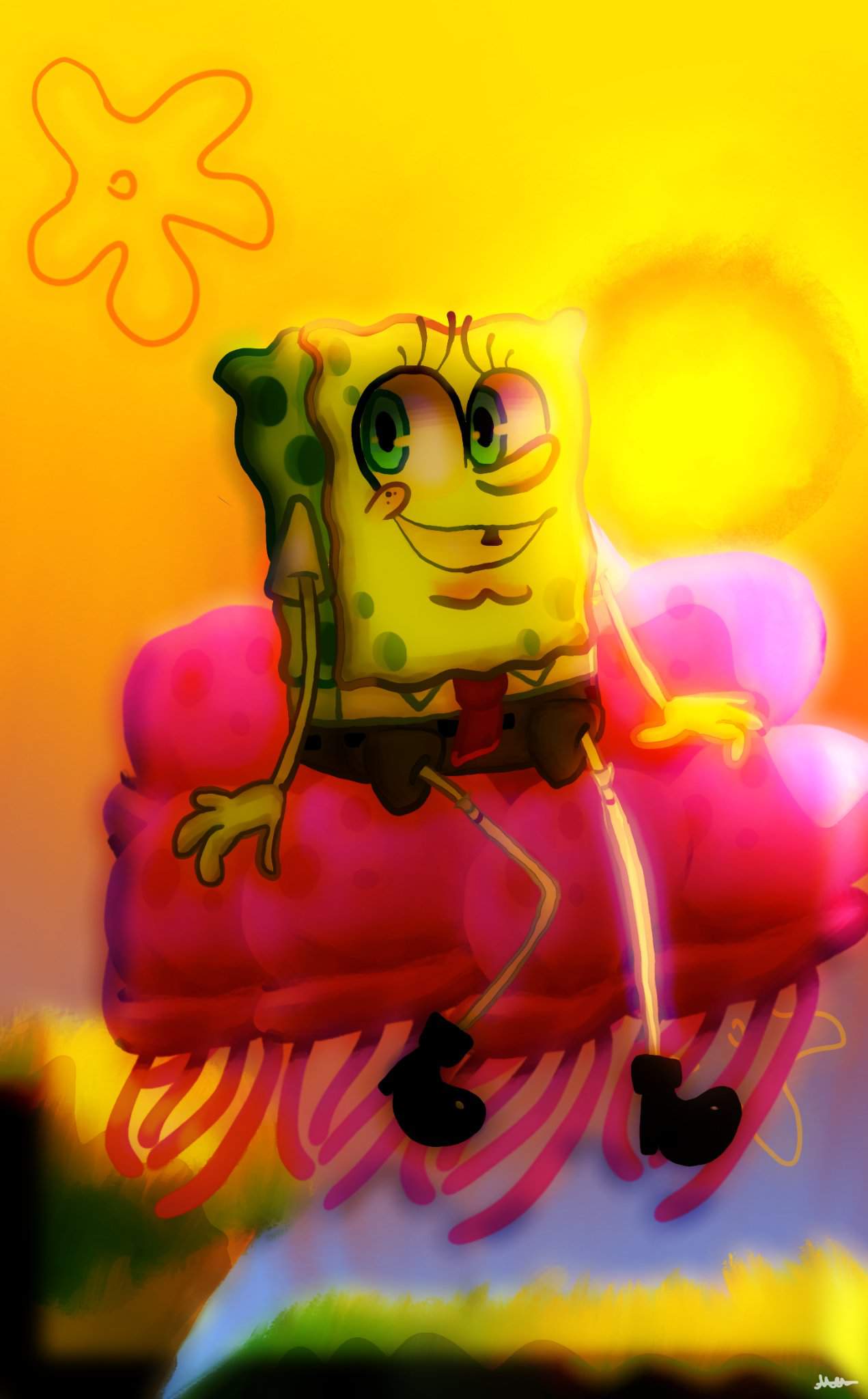 🌸-Sponges can fly-🌸 | SpongeBob SquarePants Amino