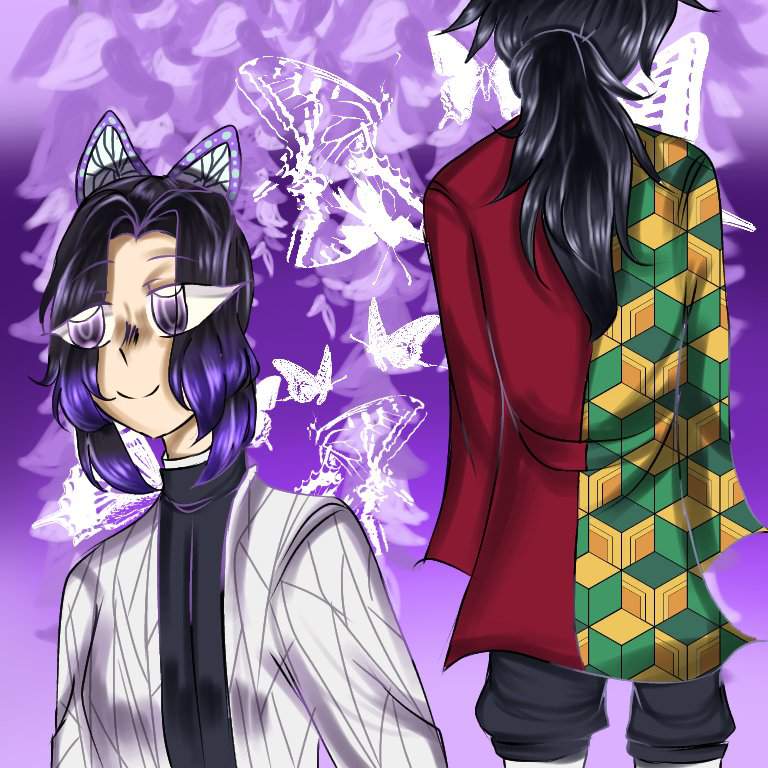 [Butterfly Wisteria] slight shinobu x giyuu(?) | Demon Slayer: Kimetsu ...