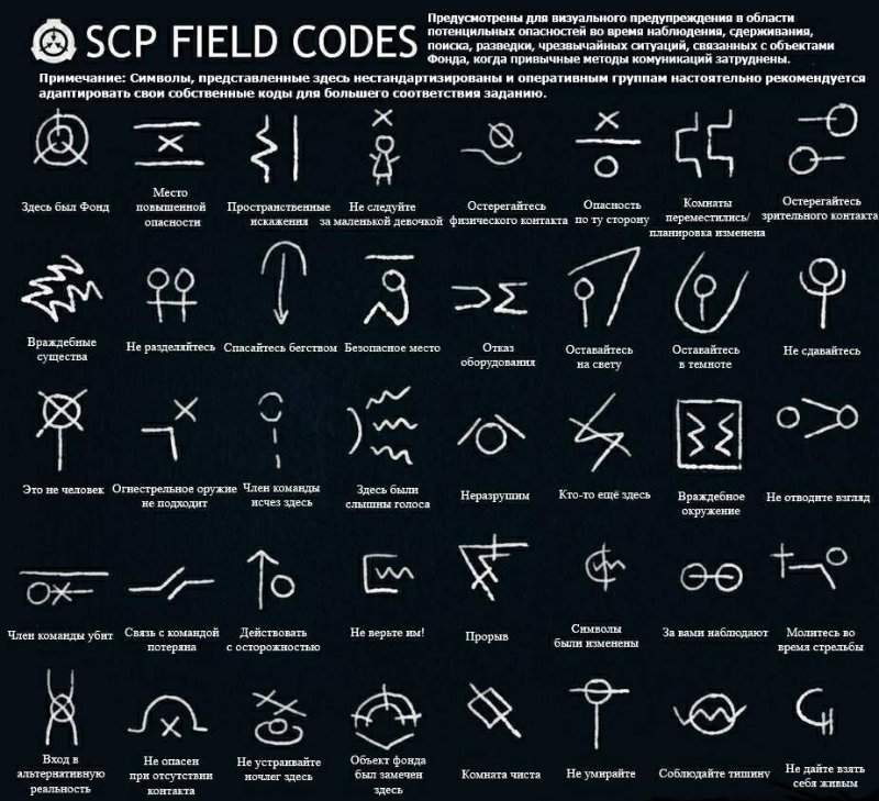 Полевые коды scp