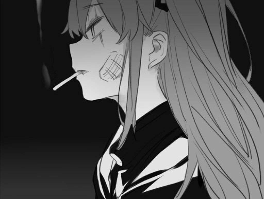 Курящая девушка рисунки аниме