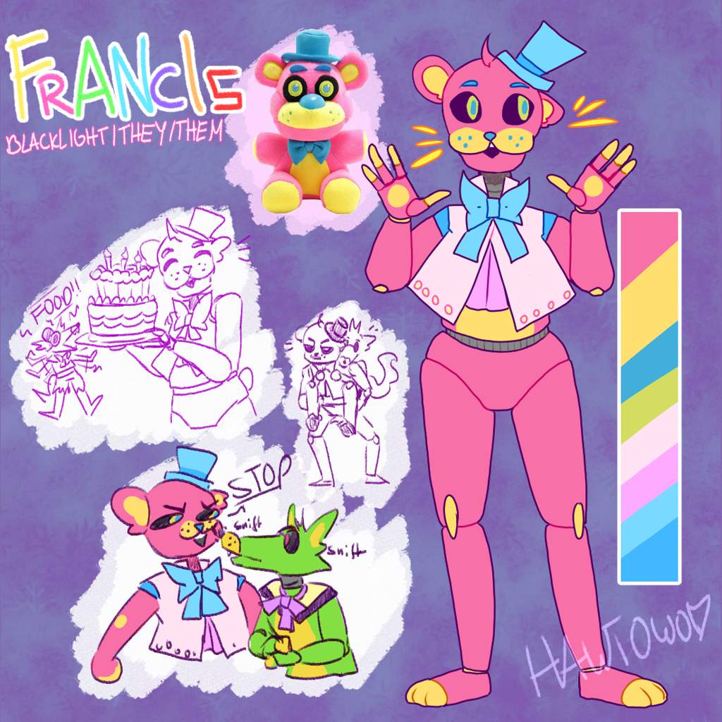 pink blacklight freddy