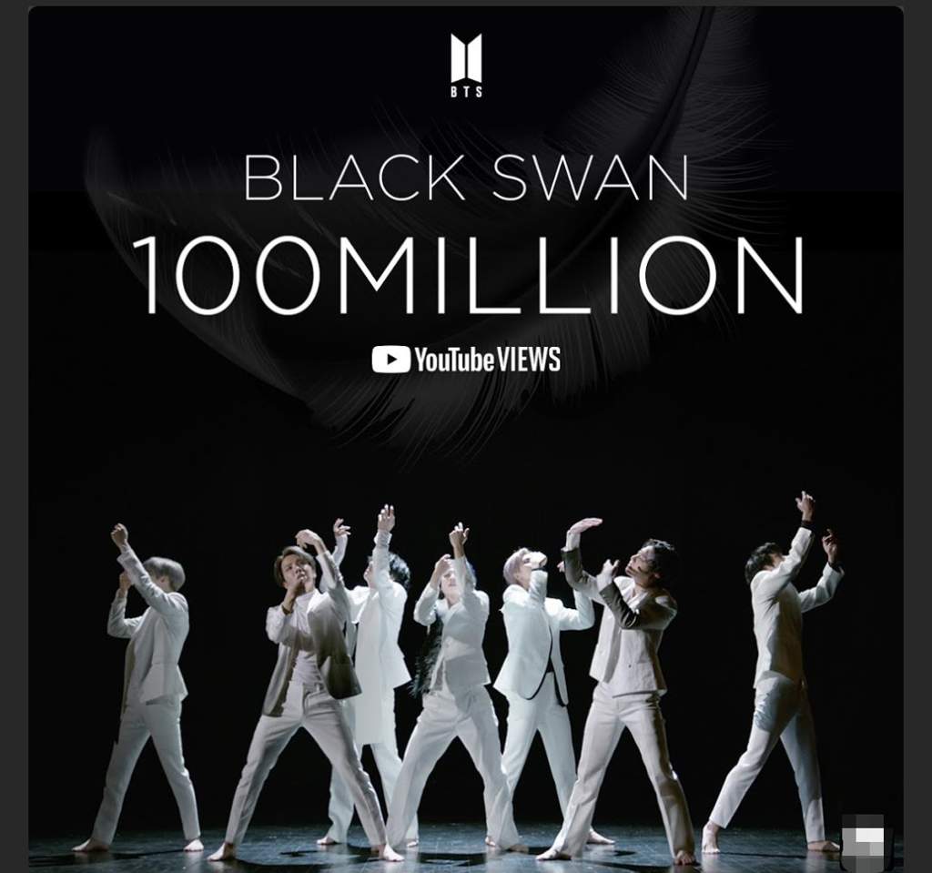 uld Penge gummi koncept Black swan' hits 100M views on YouTube | BTS Amino