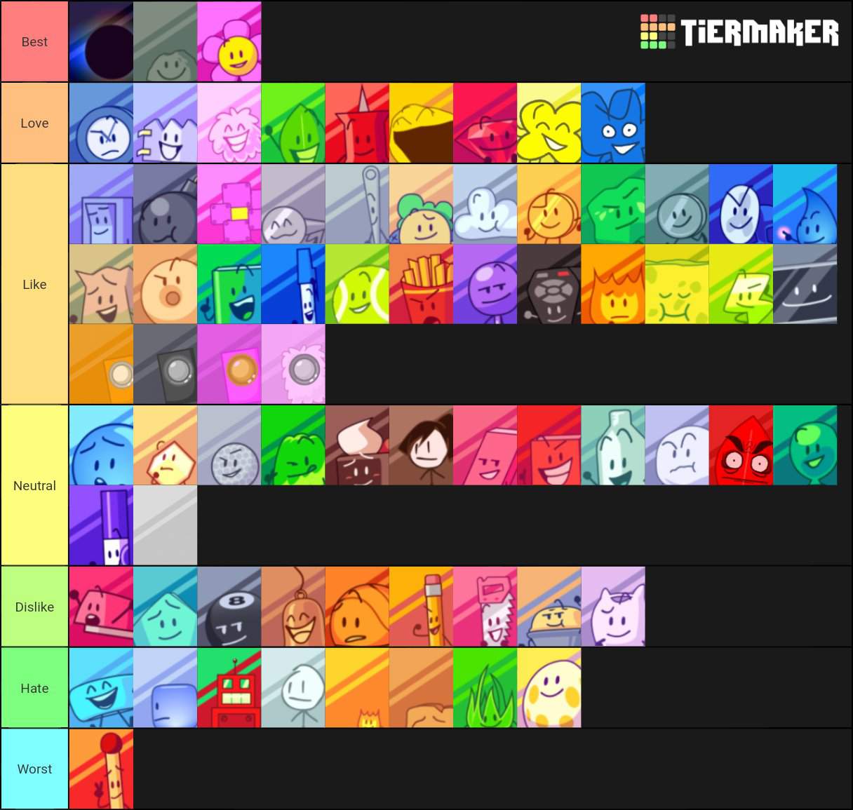 Bfb Fan Made Icons By Pen Cap Updated Again Tier List - vrogue.co