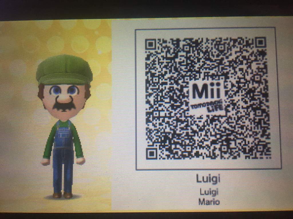 Tomodachi Life Qr Codes Luigi