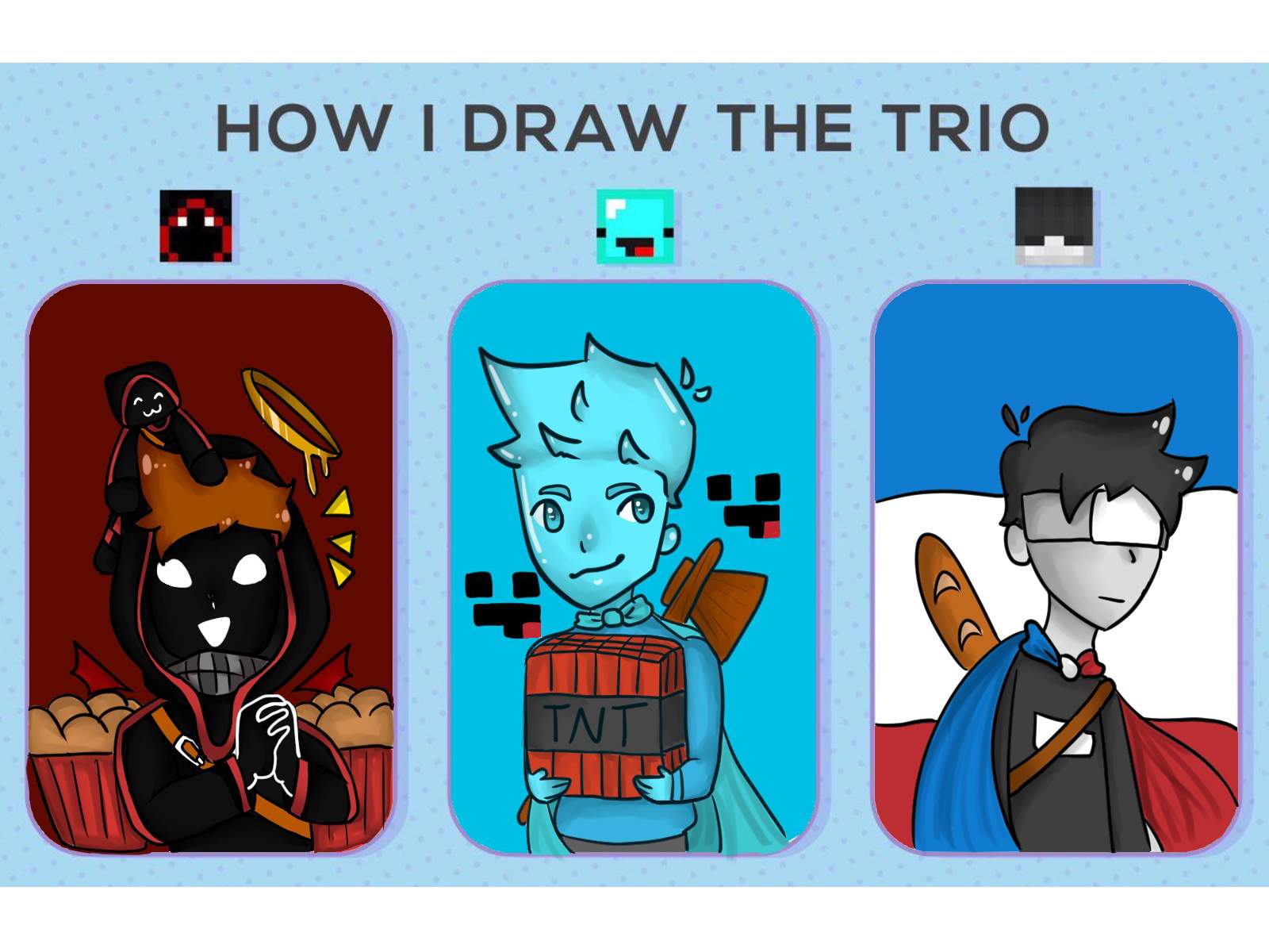 How I draw the trio | Official Skeppy Amino Amino