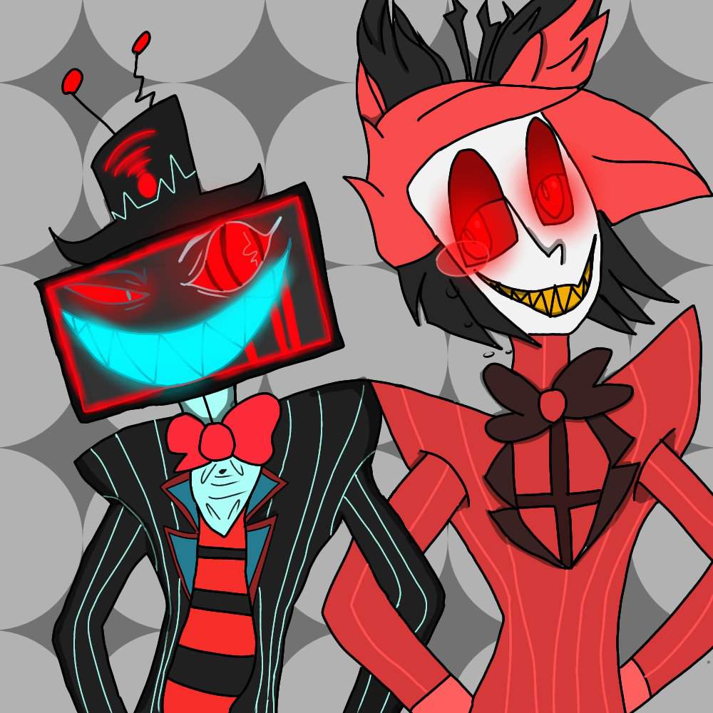 Frienimies (Alastor and Vox, fist time drawing Vox :^) | 💕Hazbin Hotel💕 ...